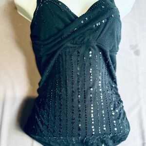 Black Sequin Women's Top
